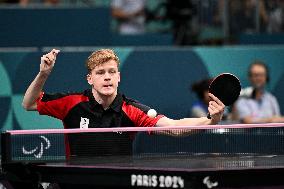 Paris 2024 Paralympics - Laurens Devos At Table Tennis Singles Semi Finals