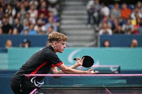 Paris 2024 Paralympics - Laurens Devos At Table Tennis Singles Semi Finals