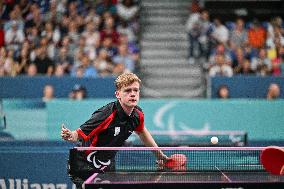 Paris 2024 Paralympics - Laurens Devos At Table Tennis Singles Semi Finals