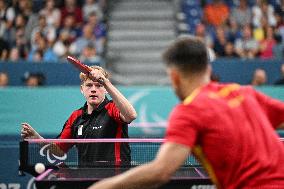 Paris 2024 Paralympics - Laurens Devos At Table Tennis Singles Semi Finals