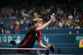 Paris 2024 Paralympics - Laurens Devos At Table Tennis Singles Semi Finals