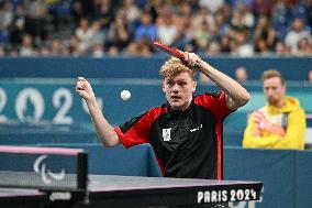 Paris 2024 Paralympics - Laurens Devos At Table Tennis Singles Semi Finals