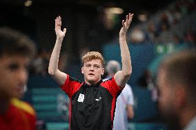 Paris 2024 Paralympics - Laurens Devos At Table Tennis Singles Semi Finals