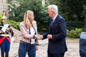 PM Barnier Meets With National Assembly President - Paris