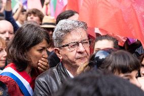 Jean-Luc Melenchon At A Rally Against The President's Forceful Blow - Paris