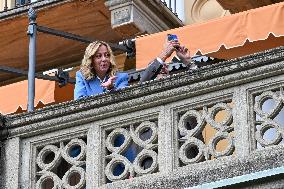 Giorgia Meloni At 50th Cernobbio Forum - Cernobbio