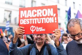 Rally Against The President's Forceful Blow - Paris