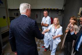 PM Michel Barnier Visits SAMU de Paris headquarters at Necker hospital - Paris