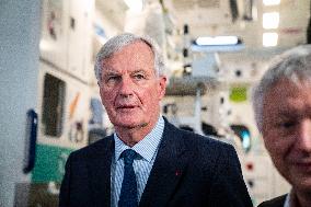 PM Michel Barnier Visits SAMU de Paris headquarters at Necker hospital - Paris