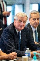 PM Michel Barnier Visits SAMU de Paris headquarters at Necker hospital - Paris