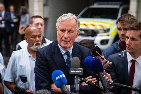 PM Michel Barnier Visits SAMU de Paris headquarters at Necker hospital - Paris