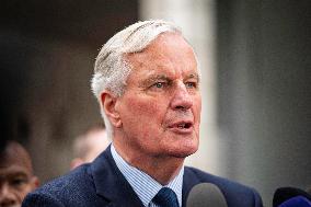 PM Michel Barnier Visits SAMU de Paris headquarters at Necker hospital - Paris