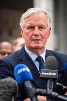 PM Michel Barnier Visits SAMU de Paris headquarters at Necker hospital - Paris