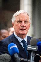 PM Michel Barnier Visits SAMU de Paris headquarters at Necker hospital - Paris