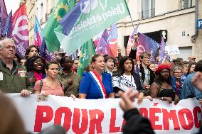 Jean-Luc Melenchon At Rally Against Appointment Of New French PM - Paris