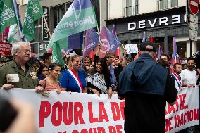 Jean-Luc Melenchon At Rally Against Appointment Of New French PM - Paris