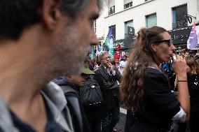 Jean-Luc Melenchon At Rally Against Appointment Of New French PM - Paris