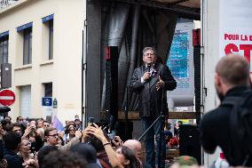 Jean-Luc Melenchon At Rally Against Appointment Of New French PM - Paris