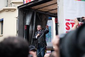 Jean-Luc Melenchon At Rally Against Appointment Of New French PM - Paris