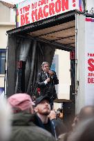 Jean-Luc Melenchon At Rally Against Appointment Of New French PM - Paris