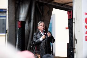 Jean-Luc Melenchon At Rally Against Appointment Of New French PM - Paris