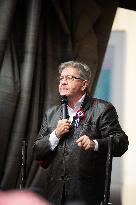 Jean-Luc Melenchon At Rally Against Appointment Of New French PM - Paris