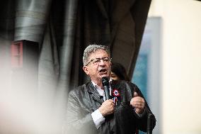 Jean-Luc Melenchon At Rally Against Appointment Of New French PM - Paris