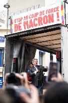 Jean-Luc Melenchon At Rally Against Appointment Of New French PM - Paris