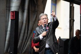 Jean-Luc Melenchon At Rally Against Appointment Of New French PM - Paris