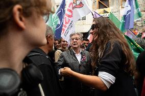 Jean-Luc Melenchon At Rally Against Appointment Of New French PM - Paris