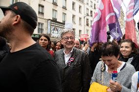 Jean-Luc Melenchon At Rally Against Appointment Of New French PM - Paris