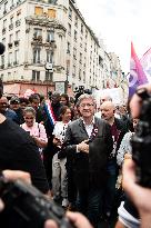 Jean-Luc Melenchon At Rally Against Appointment Of New French PM - Paris