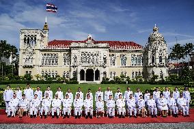 Thai Prime Minister Paetongtarn Shinawatra Leads Newly Appointed Cabinet Special Meeting To Prepare Policy Statement.