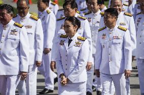 Thai Prime Minister Paetongtarn Shinawatra Leads Newly Appointed Cabinet Special Meeting To Prepare Policy Statement.