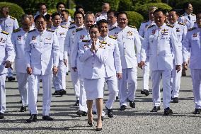 Thai Prime Minister Paetongtarn Shinawatra Leads Newly Appointed Cabinet Special Meeting To Prepare Policy Statement.