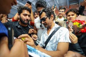 Bollywood Actor Nawazuddin Siddiqui Arrives Kathmandu For Premiere Of “Shambhala” Movie