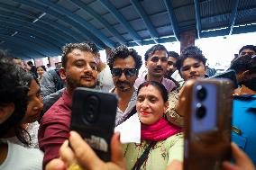 Bollywood Actor Nawazuddin Siddiqui Arrives Kathmandu For Premiere Of “Shambhala” Movie