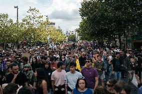 Demonstration In Rennes Against Emmanuel Macron's ''Coup De Force''