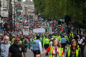 National Day Of Action For Palestine: London’s Streets Filled With Protests And Police Presence