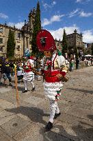 Annual Parade Of Carnival Costumes In Santiago De Compostela.