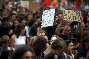 Protest Against Macron's Choice Of Michel Banier As Prime Minister