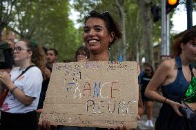 Protest Against Macron's Choice Of Michel Banier As Prime Minister