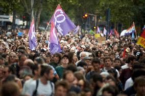 Protest Against Macron's Choice Of Michel Banier As Prime Minister