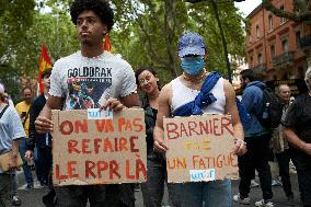 Protest Against Macron's Choice Of Michel Banier As Prime Minister