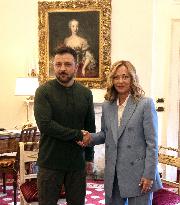 Meloni Meets With Zelensky - Italy