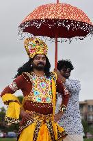 Grand Procession During The Onam Festival In Canada