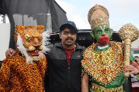 Grand Procession During The Onam Festival In Canada