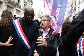 Jean-Luc Melenchon At A Rally Against The President's Forceful Blow - Paris