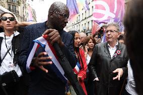 Jean-Luc Melenchon At A Rally Against The President's Forceful Blow - Paris