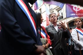 Jean-Luc Melenchon At A Rally Against The President's Forceful Blow - Paris